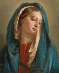Die Madonna nach vorne blickend